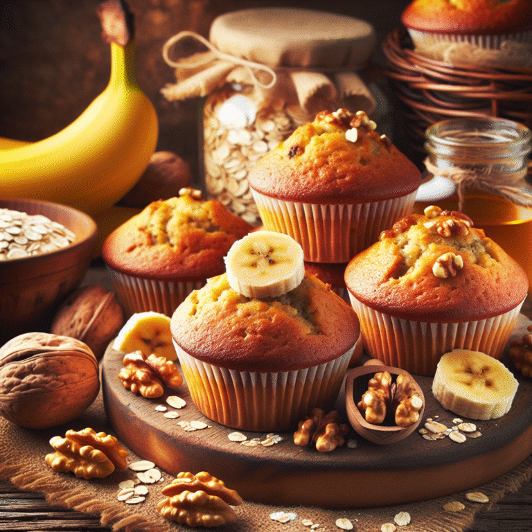 Muffins saudáveis de banana: uma sobremesa nutritiva