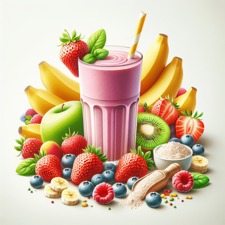 Smoothie proteico para lanche: refrescante e nutritivo