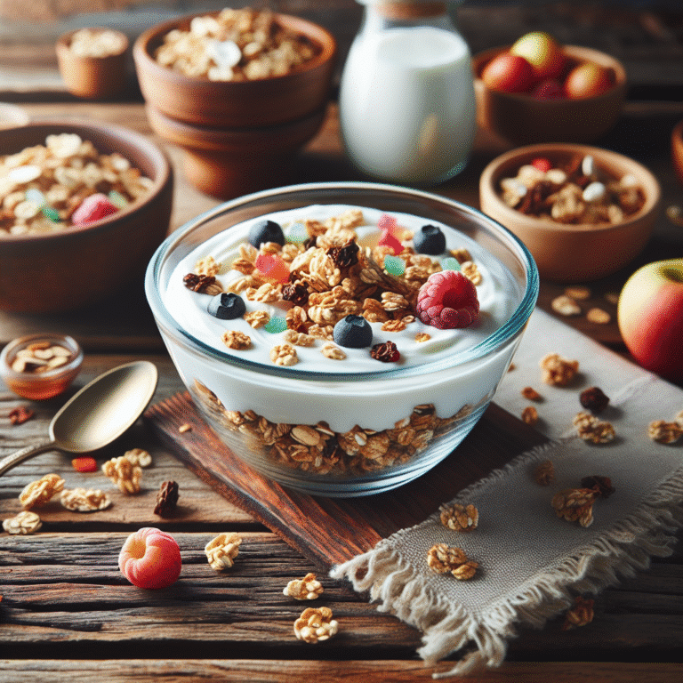 Iogurte com granola caseira: energia para o seu café da manhã