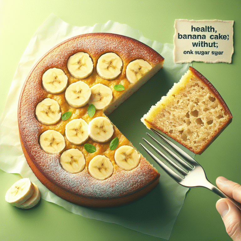 bolo de banana sem açúcar: sabor e saúde a cada garfada