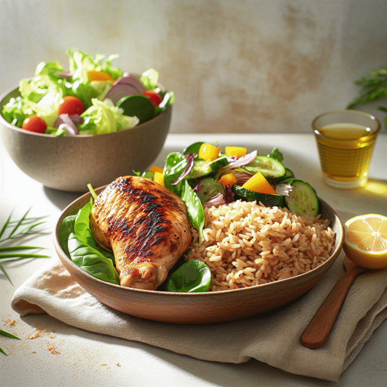 Arroz integral com frango grelhado: culinária leve e saudável