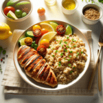 Arroz integral e frango grelhado: combinação perfeita para a dieta