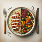 Arroz integral com frango grelhado e legumes: uma refeição completa