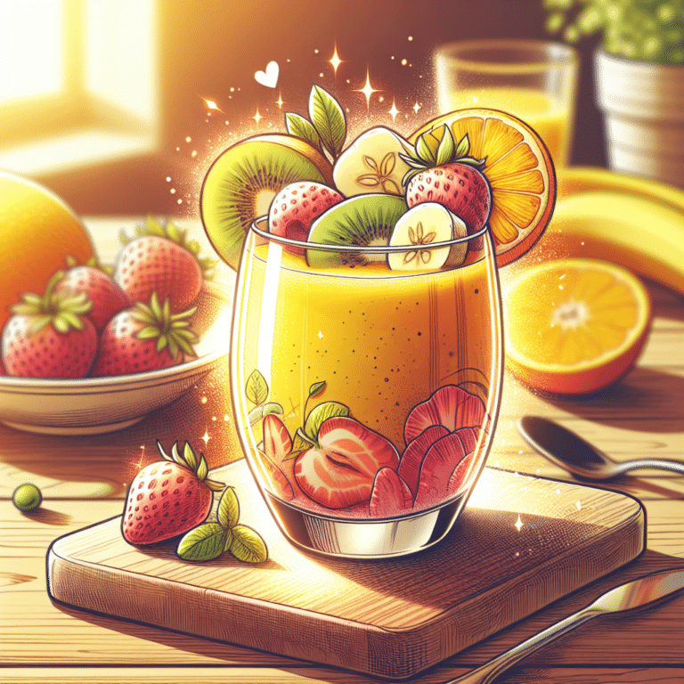 smoothie de frutas para um café da manhã nutritivo
